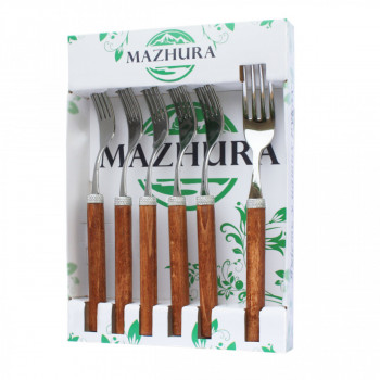 Набор вилок столовых Mazhura Wood Walnut MZ-505658 6 шт
