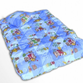 Детское закрытое силиконовое одеяло 110x140 с подушкой 50х50 T-54800