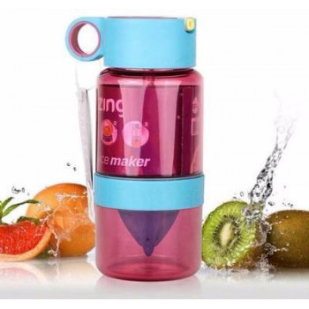 Бутылка для воды с поилкой для самодельного лимонада 450 мл (Фиолетовая) (md17018)