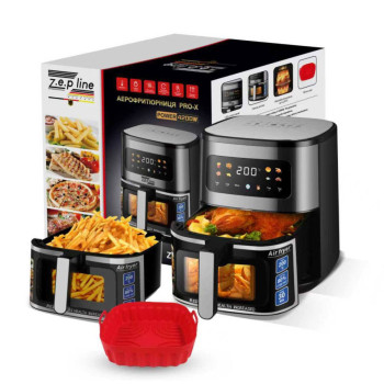Аэрогриль мультипечь на два тэна с силиконовой формой Zepline ZP-00234 6.5 л 4200 Вт