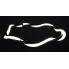 Люстра светодиодная подвесная LED светильник для квартиры на потолок лэд 27943 Черный 30-150х62х62 см.