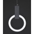 Люстра светодиодная подвесная LED светильник для квартиры на потолок лэд 27586 Черный 35-180х10х20 см.