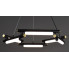 Люстра светодиодная подвесная LED светильник для квартиры на потолок лэд 28280 Черный 30-120х60х60 см.