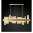 Люстра светодиодная подвесная LED светильник для квартиры на потолок лэд 26772 Золото 25-125х9х100 см.