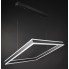 Люстра светодиодная подвесная LED светильник для квартиры на потолок лэд 28011 Черный 20-120х60х60 см.