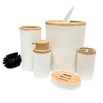 Набор аксессуаров для ванной комнаты Eurogold AURA ISR-5779 5 предметов белый