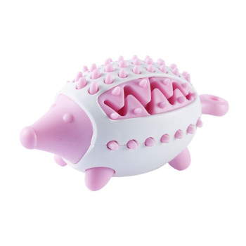 Игрушка-кормушка для животных Ежик 11181 14.8х7.2 см розовая