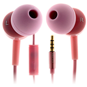 Вакуумные розовые наушники Arioso REW-C01 Recci CC100024