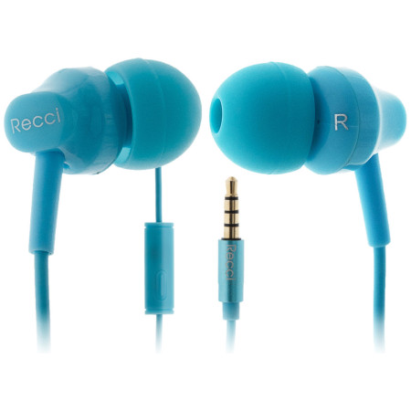 Вакуумные голубые наушники Arioso REW-C01 Recci CC100023
