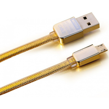 Кабель microUSB 1м gold Golden Remax 310303