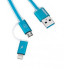 Combo 2-in-1 кабель Lightning/micro USB, 1м blue Aurora Combo Remax 300703