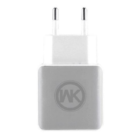 ЗУ сетевое евровилка Blanc WP-U11 2USB 2.1A кабель microUSB White WK 340053