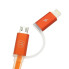 Combo 2-in-1 кабель Lightning/micro USB, 1м orange Aurora Combo Remax 300702
