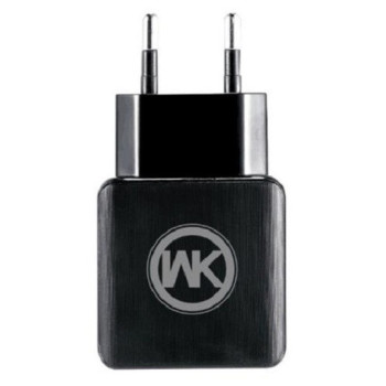 ЗУ сетевое евровилка Blanc WP-U11 2USB 2.1A кабель microUSB Black WK 340054