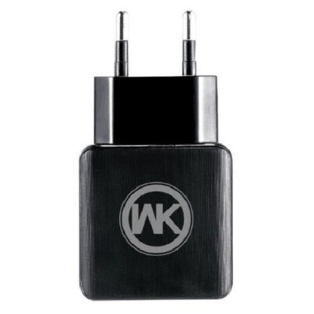 ЗУ сетевое евровилка Blanc WP-U11 2USB 2.1A кабель microUSB Black WK 340054
