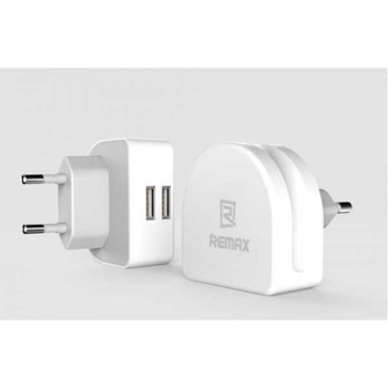 ЗУ сетевое евровилка Moon RMT-7188 3.1A 2*USB 220V White Remax 341301