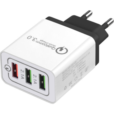Cетевое зарядное устройство XoKo 3 USB Qualcom 3.0 4.8A QC-300-Black черный