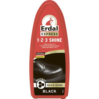 Губка для блеска Erdal Extra Shine Black Черная 4001499160738 50 г