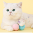 Интерактивная игрушка мячик для кошек со звуками птиц 5922 5 см розовая