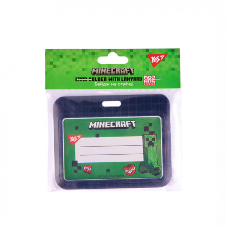 Бейдж горизонтальный YES Minecraft 940392 8.5х5.4 см