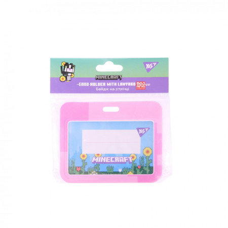 Бейдж горизонтальный YES Minecraft Spring 940393 8.5х5.4 см