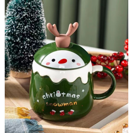Кружка с крышкой новогодняя Merry Christmas 2 13699 450 мл