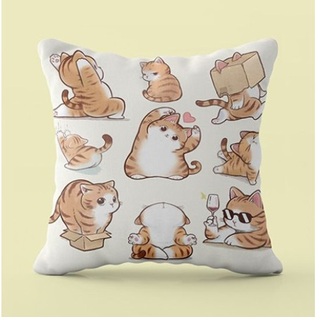Подушка 3D Котики муркотики 4448_E 17974 50х50 см