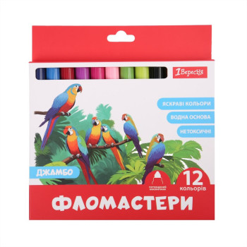 Набор фломастеров 1 Вересня Classic Jumbo 650592 12 цветов