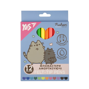 Набор фломастеров амортизирующих YES Pusheen 650581 12 цветов