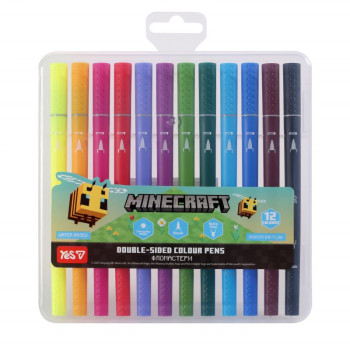 Набор фломастеров двусторонних YES Minecraft Spring 650596 12 цветов