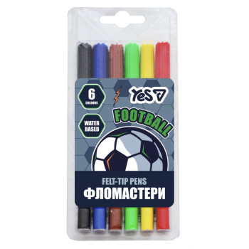 Набор фломастеров YES Football 2 650608 6 цветов