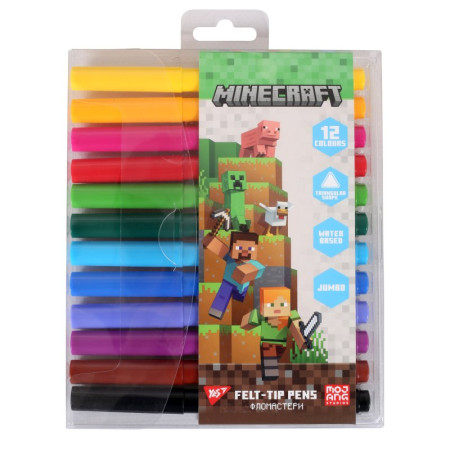 Набор фломастеров YES Minecraft 650590 12 цветов