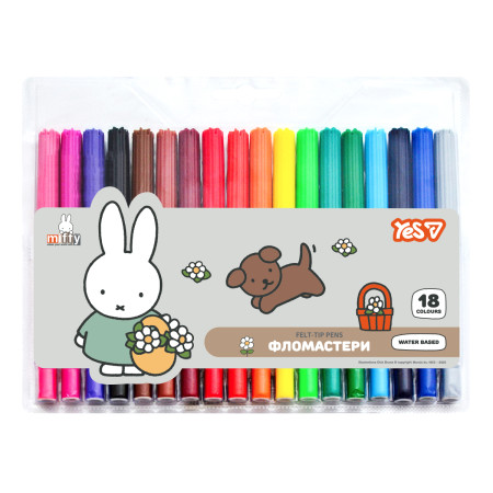 Набор фломастеров YES Miffy 650605 18 цветов