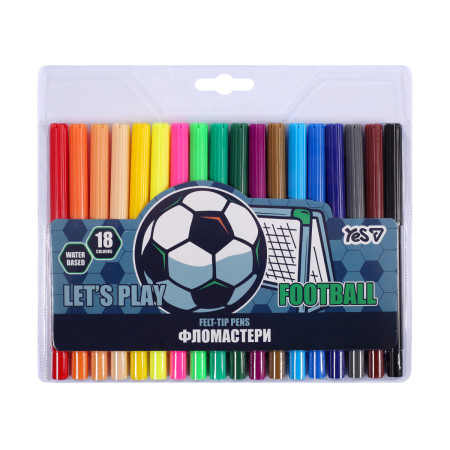 Набор фломастеров YES Football 2 650601 18 цветов