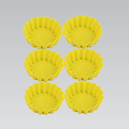 Набор силиконовых форм для выпечки Maestro MR-1176-yellow 6 предметов 8 см желтый