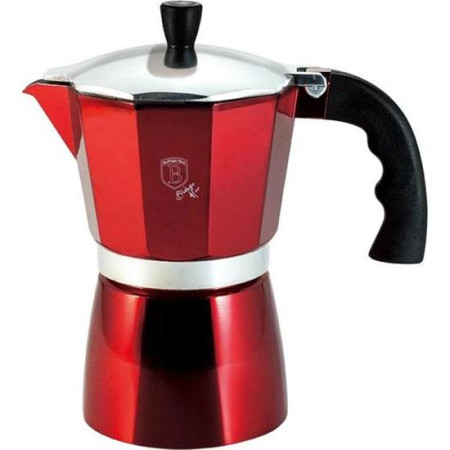 Гейзерная кофеварка Berlinger Haus MetalliС Line Burgundy Edition BH-6388 6 чашек