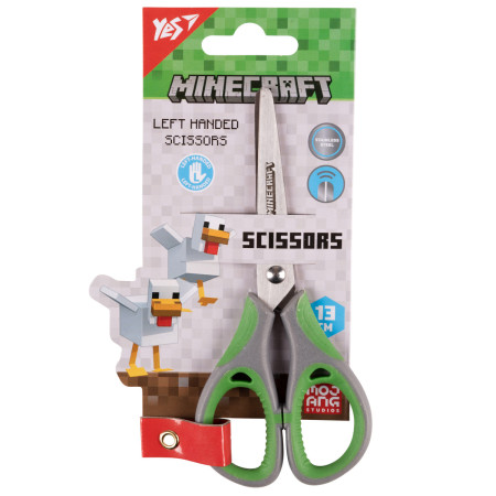 Ножницы канцелярские для левши YES Minecraft 480434 13 см