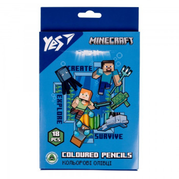 Набор цветных карандашей YES Minecraft 290715 18 цветов