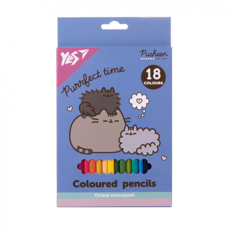 Набор цветных карандашей YES Pusheen 290766 18 цветов