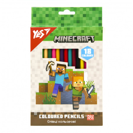 Набор цветных карандашей YES Minecraft 290765 18 цветов