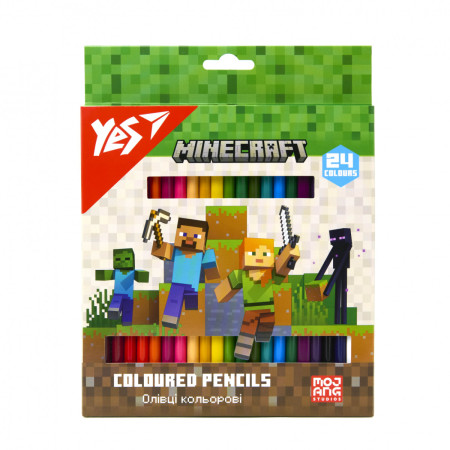 Набор цветных карандашей YES Minecraft 290770 24 цветов