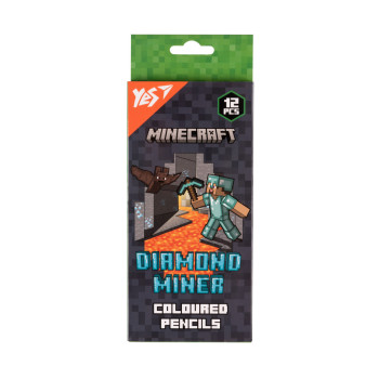 Набор цветных карандашей YES Minecraft Diamond Miner 290720 12 цветов