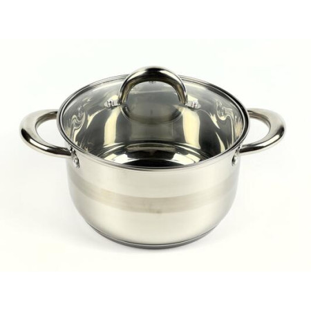 Кастрюля с крышкой Best Seller LB-1841C 20х11.5 см 3.4 л серебристая