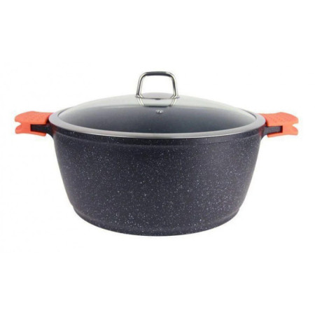 Кастрюля с крышкой Bohmann BH-7350-40-MRB 40 см 17.5 л серая