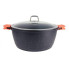 Кастрюля с крышкой Bohmann BH-7350-40-MRB 40 см 17.5 л серая
