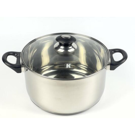 Кастрюля с крышкой Best Seller FH-222-22 22 см 4.7 л серебристая