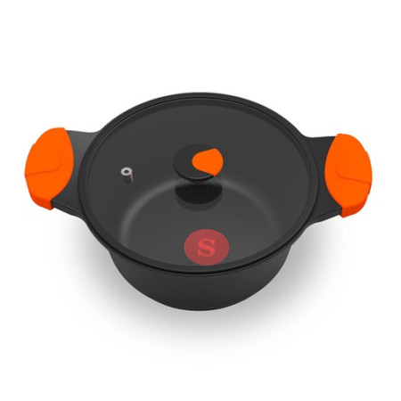 Каструля с крышкой SOGO SS-23280 2.5 л 20 см черная