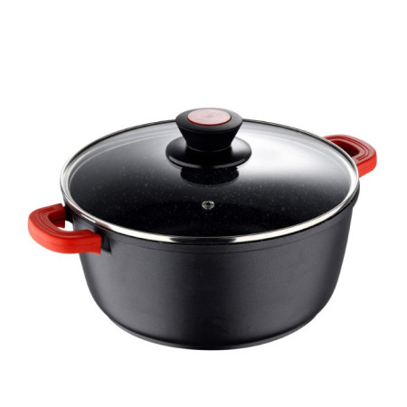 Кастрюля с крышкой Bergner Chroma BG-30114-BK 20 см 2.2 л черная