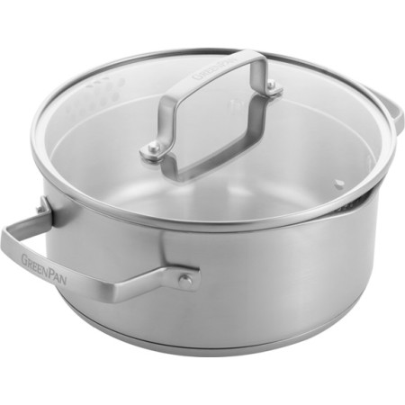 Каструля с крышкой GreenPan Chef's Collection CC007731-001 22 см 4.76 л серебристая