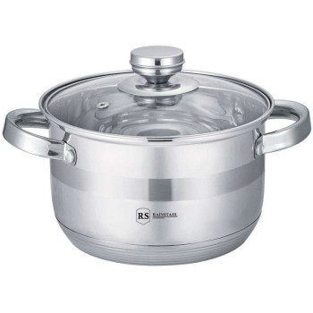 Кастрюля Rainstahl RS-2700-22 22 см 5.1 л серебристая
